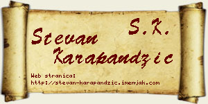 Stevan Karapandžić vizit kartica